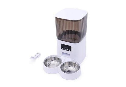Dispensador de comida automático de doble plato con cámara 5L