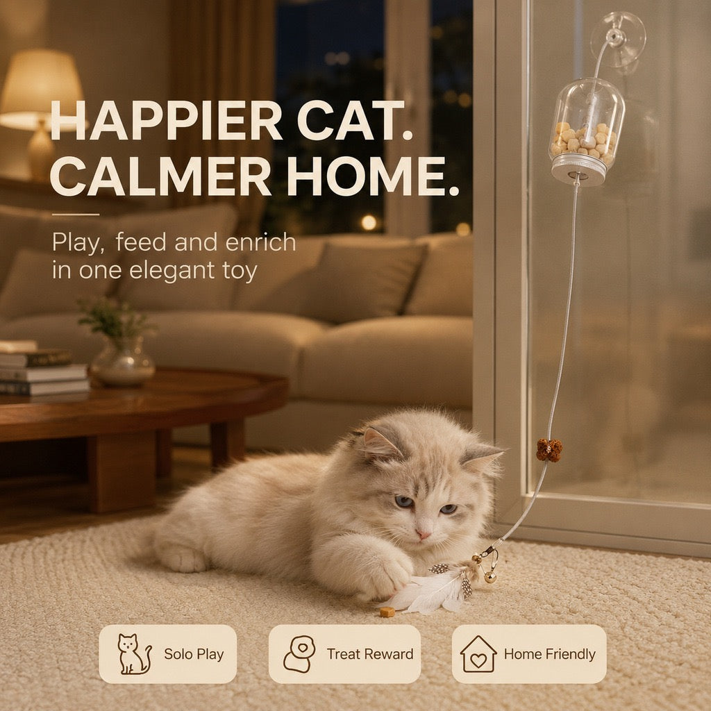 Juguete de gato con dispensador de snack