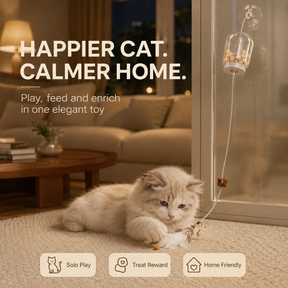 Juguete de gato con dispensador de snack
