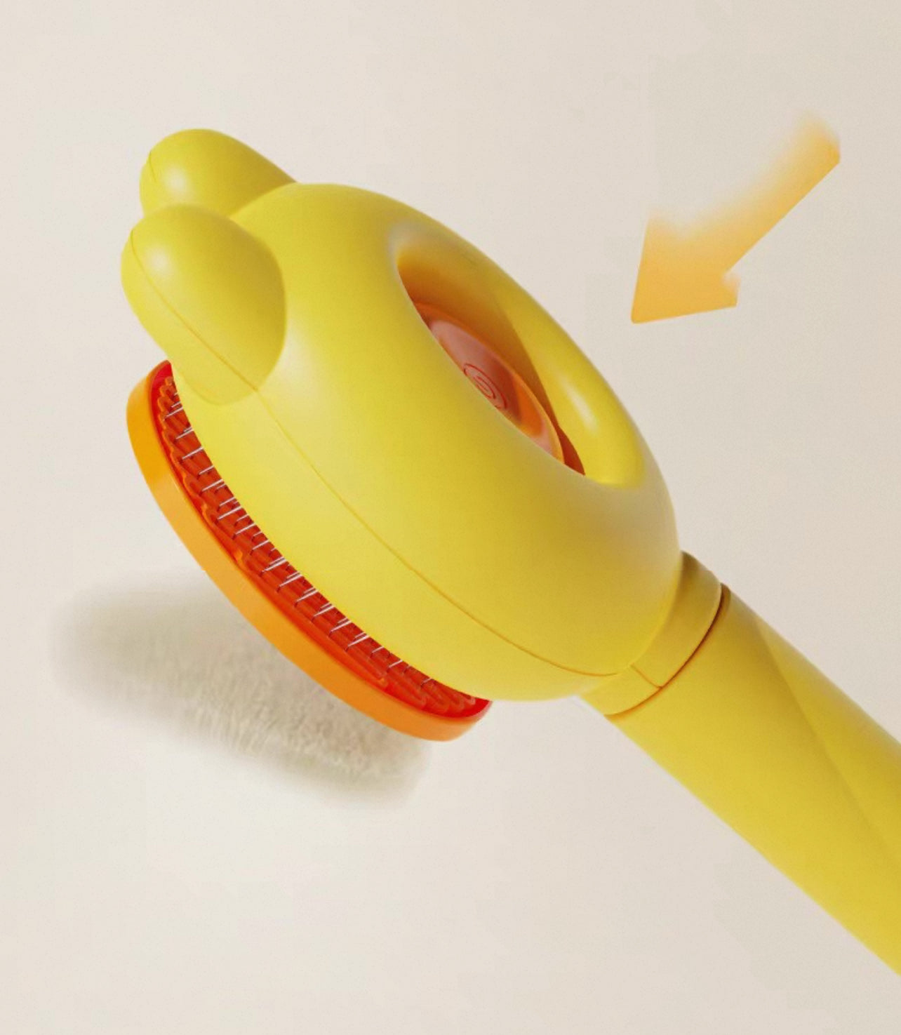 Cepillo para mascotas estilo conejo con botón de autolimpieza