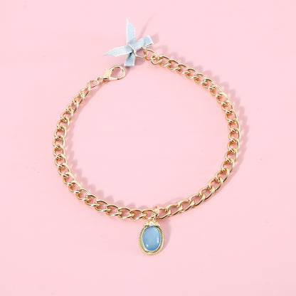 Collar brillante con piedra preciosa para mascotas