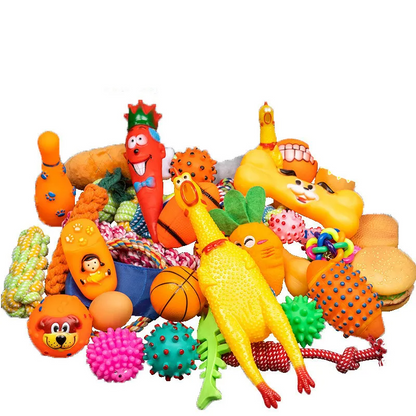 Set de juguetes variados para mascotas 9 pcs