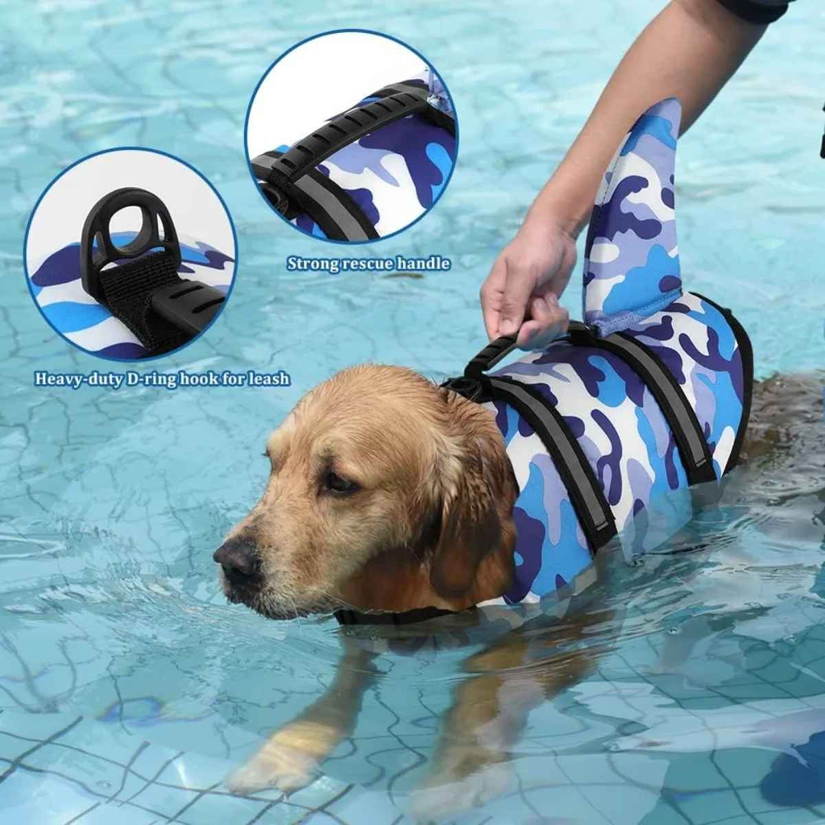 Flotador salvavidas militar para mascotas