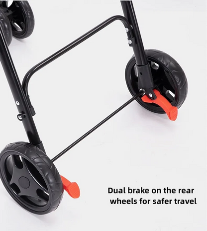 Coche plegable con doble compartimento