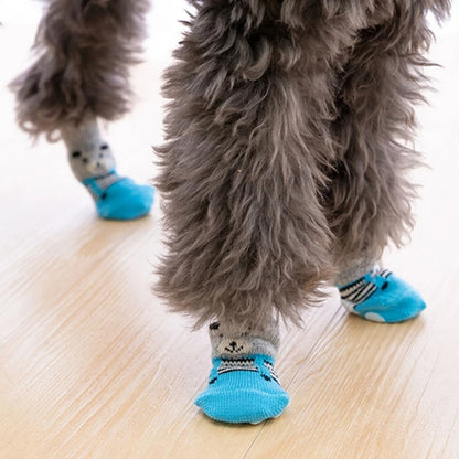 Calcetines antideslizantes con dibujos animados para perro