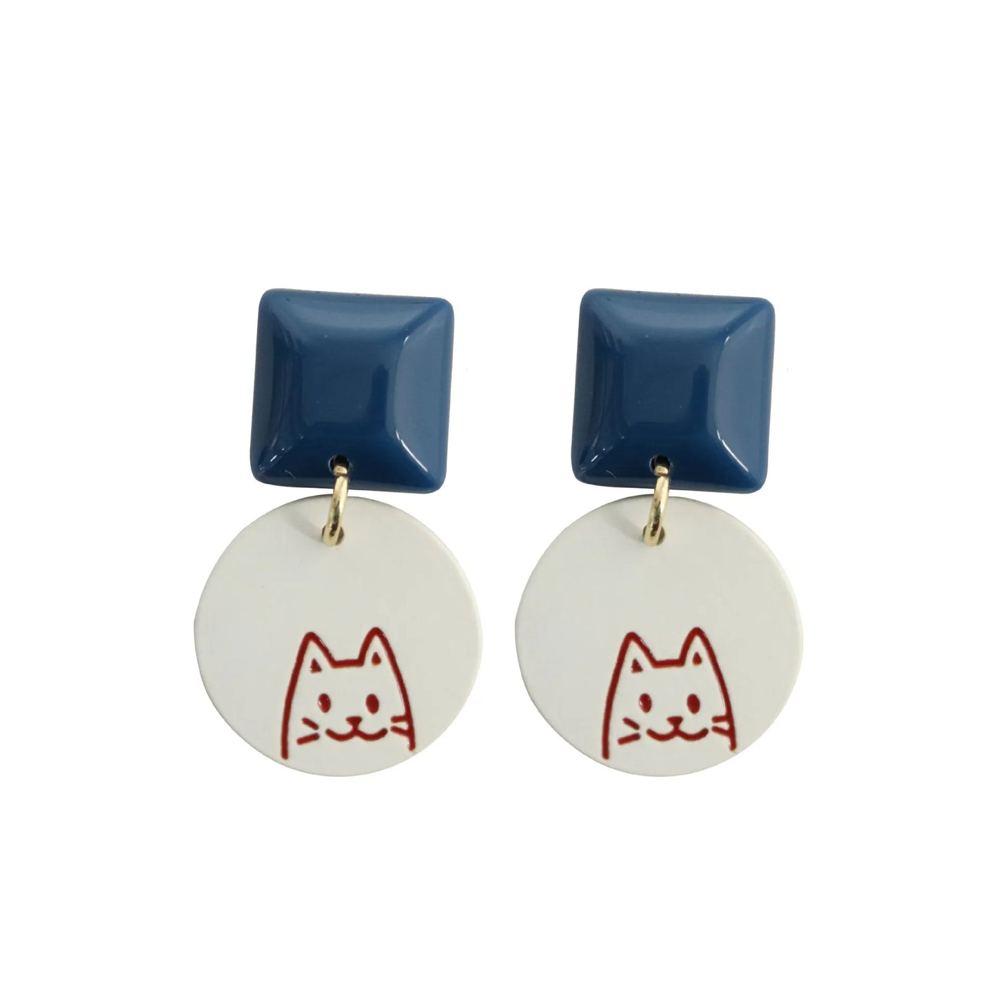 Pendientes lindos de gato para mujer