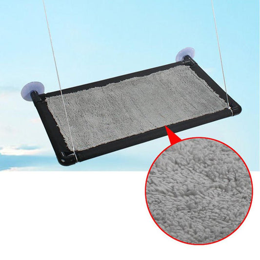 Hamaca de ventana para gatos con superficie acolchonada hasta 31kg