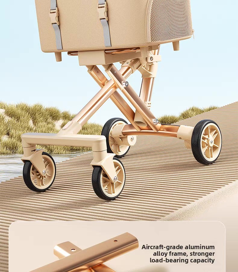 Coche para mascotas 311 blanco (Hasta 15kg)