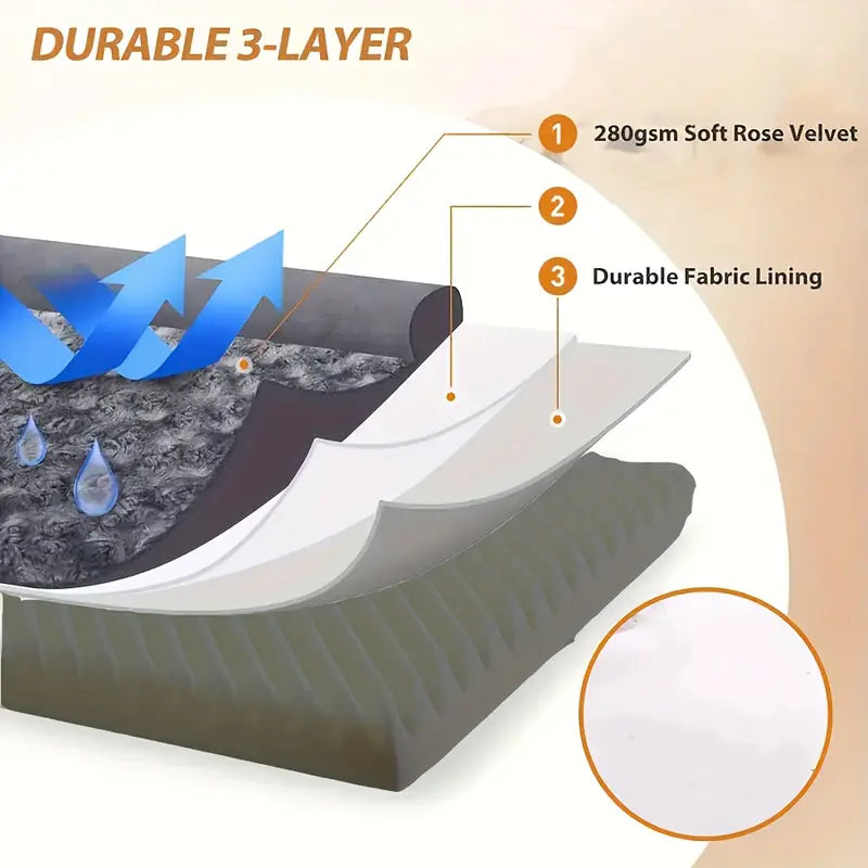 Cama acolchonada afelpada para perros M24