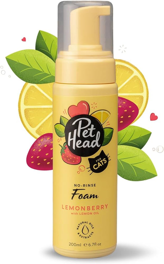 Shampoo Pet Head en Espuma, Gato, Lemonberry 200 ml