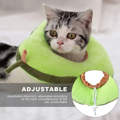 Collar isabelino de peluche con forma de aguacate