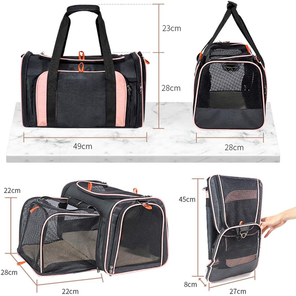 Bolso transportador para viajes, expandible de un lado