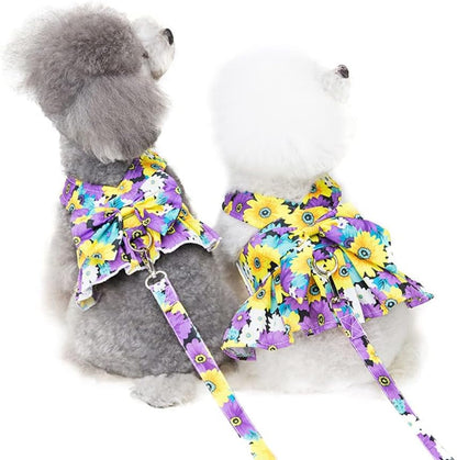 Pechera con lazo estilo floral #1 para mascotas