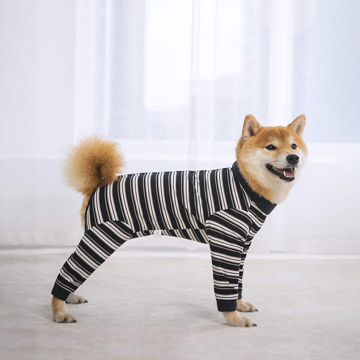 Traje post operatorio de mangas largas para perros medianos y grandes