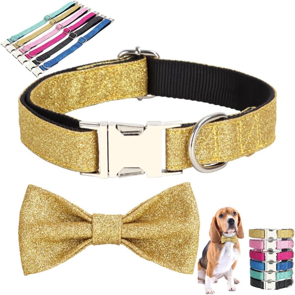 Collar con lazo brillante para perros