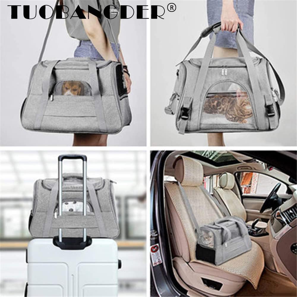Bolso de viaje gris para mascotas (44*25*28cm) BH10