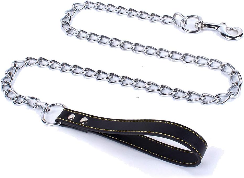 Correa estilo cadena de acero para perros