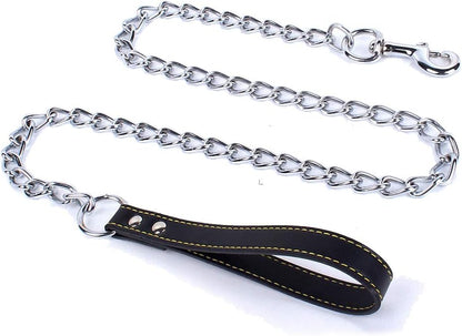 Correa estilo cadena de acero para perros