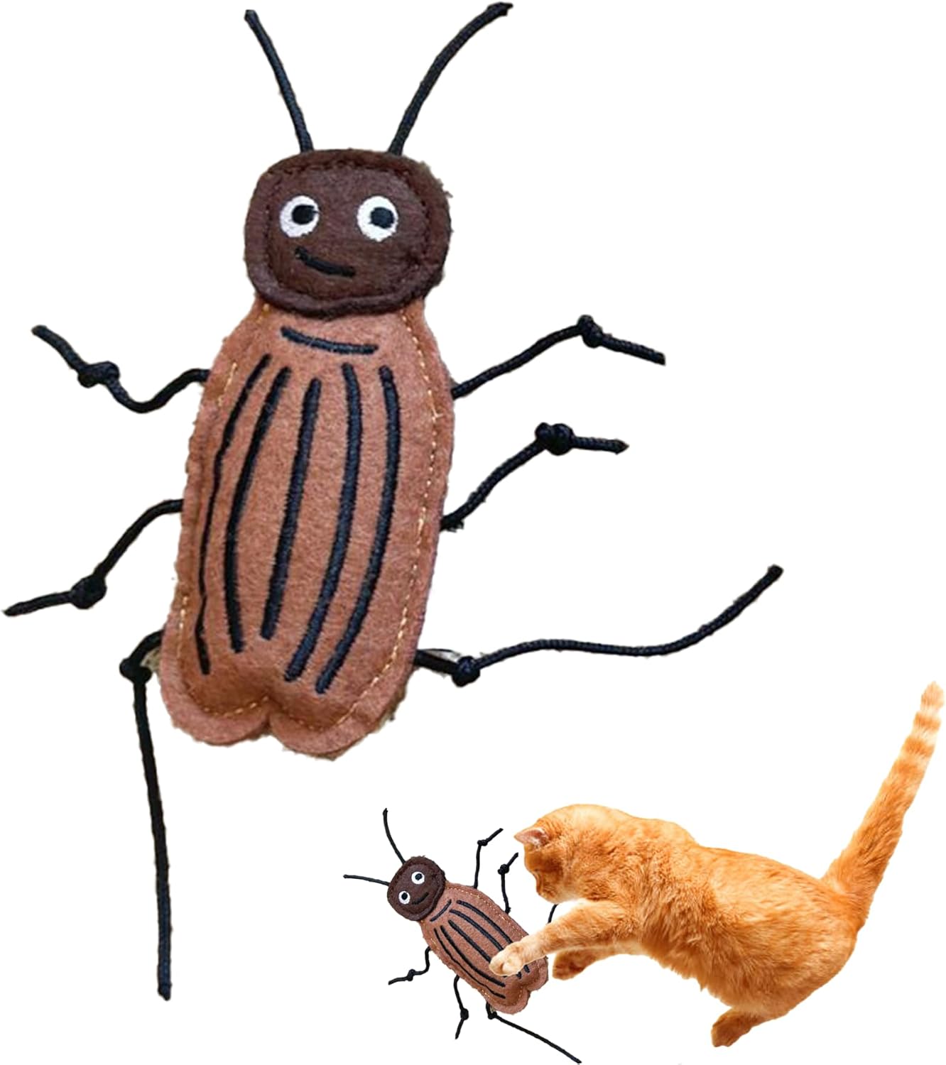 Juguete de cucaracha con catnip para gatos