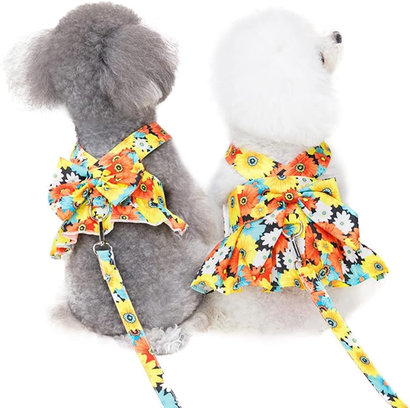 Pechera con lazo estilo floral #1 para mascotas