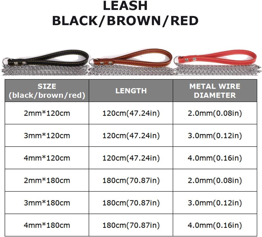 Correa estilo cadena de acero para perros