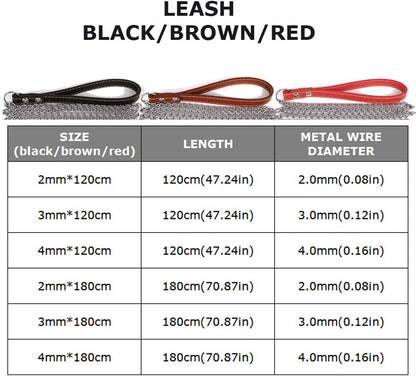 Correa estilo cadena de acero para perros