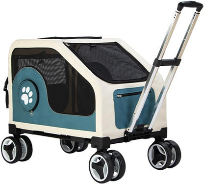 Coche para mascotas grandes dodopet beige (Soporta hasta 30kg)