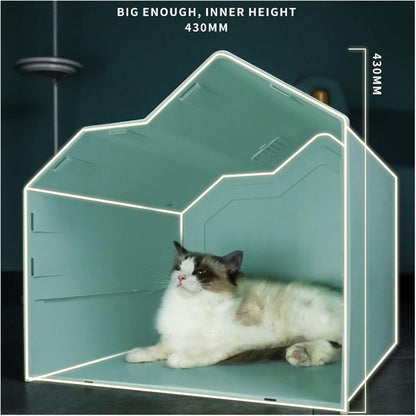 Arenero cerrado para gatos modelo casita