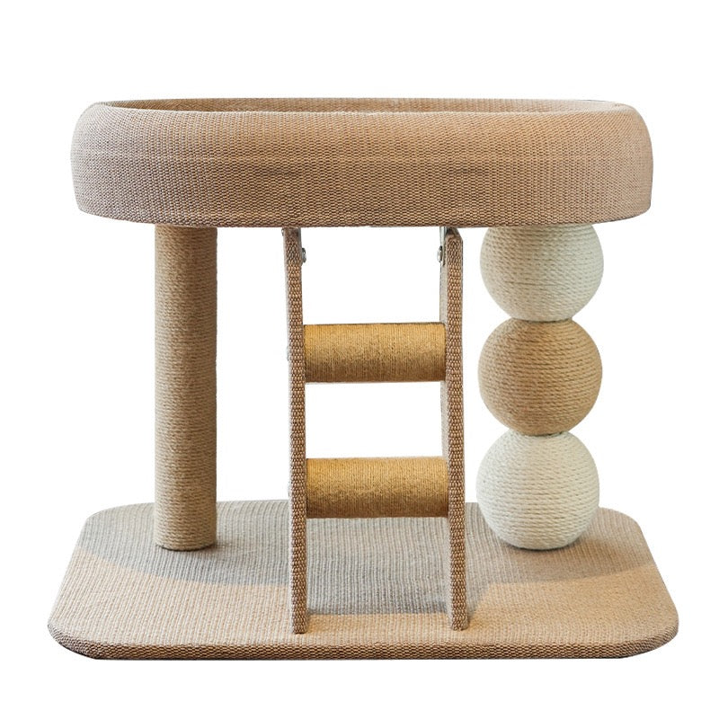 Rascador pequeño elevado de cuerda con escalera TR10