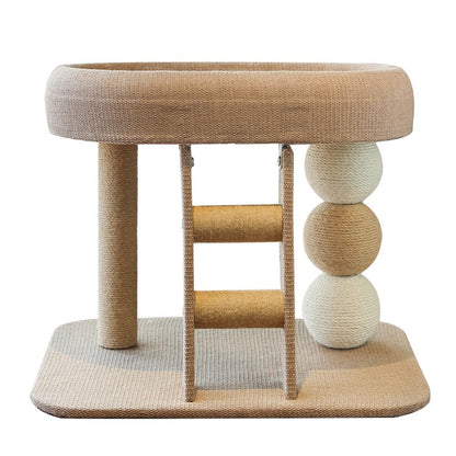 Rascador pequeño elevado de cuerda con escalera TR10