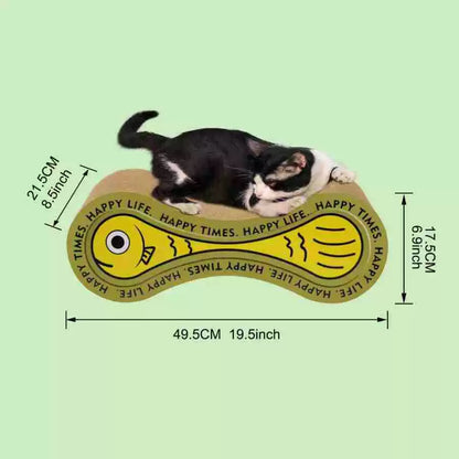 Rascador de cartón corrugado estilo infinito doble para gatos