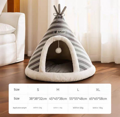 Teepee (Tipi) acolchado para mascotas tamaño L