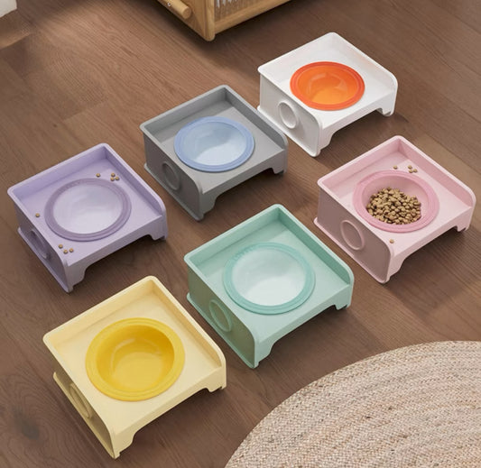 Plato de Ceramica  con base desmontable plastica  (Variedad de colores)
