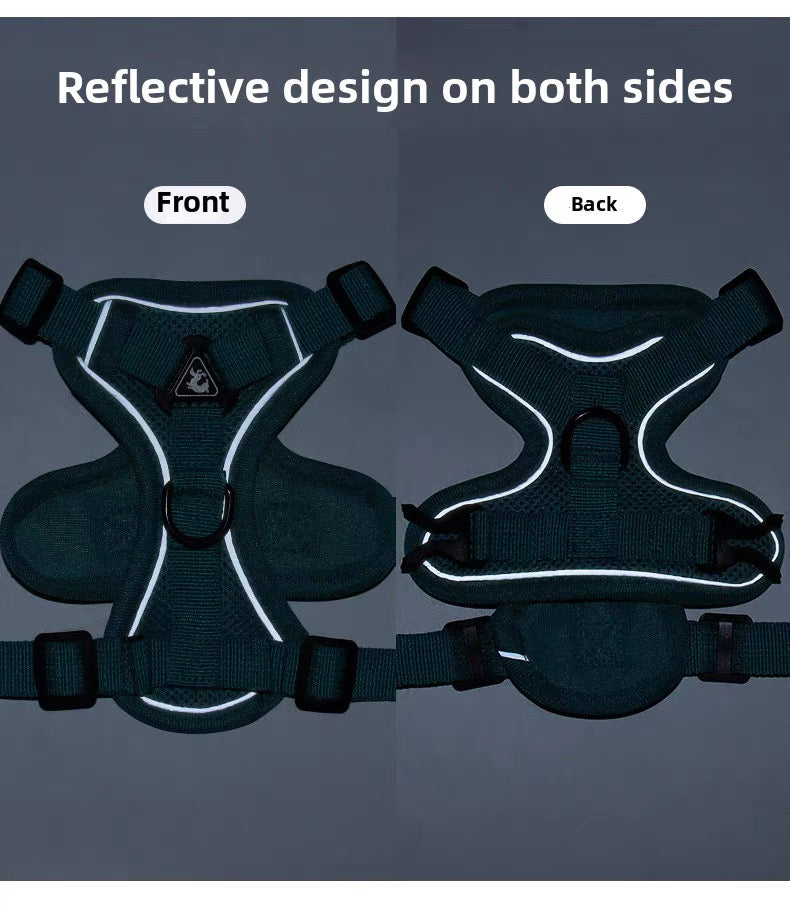 Pechera ajustable para perros pequeños de malla reflectante