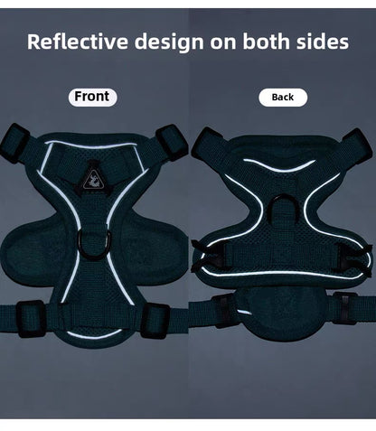 Pechera ajustable para perros pequeños de malla reflectante