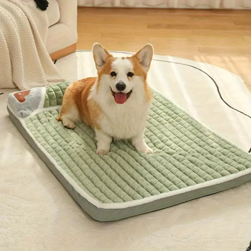 Cama Tapete para perros extraíble y lavable, protección suave para la columna vertebral de mascotas