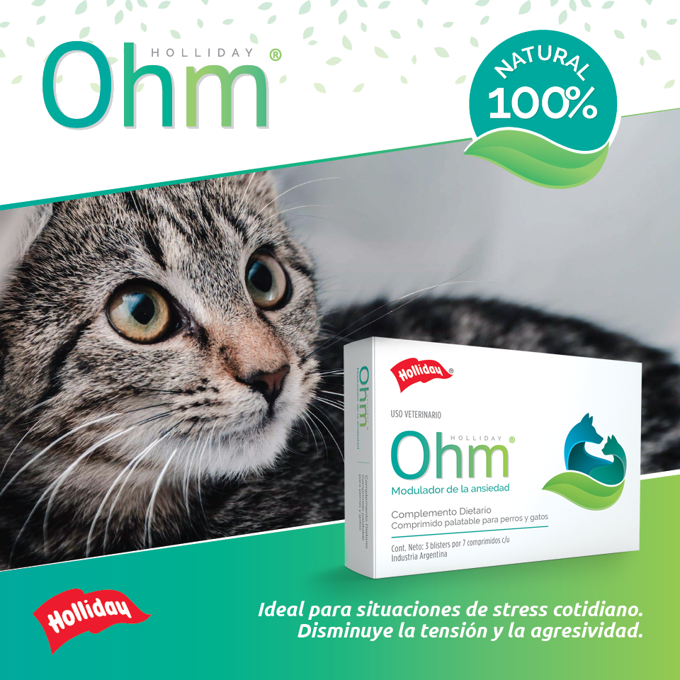 Ohm Modulador de Ansiedad para perros y gatos: Comprimidos, 1 blister (7 pastillas)
