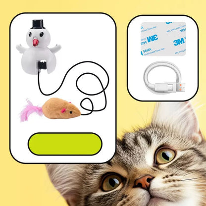 Juguete para gato interactivo muñeco de nieves