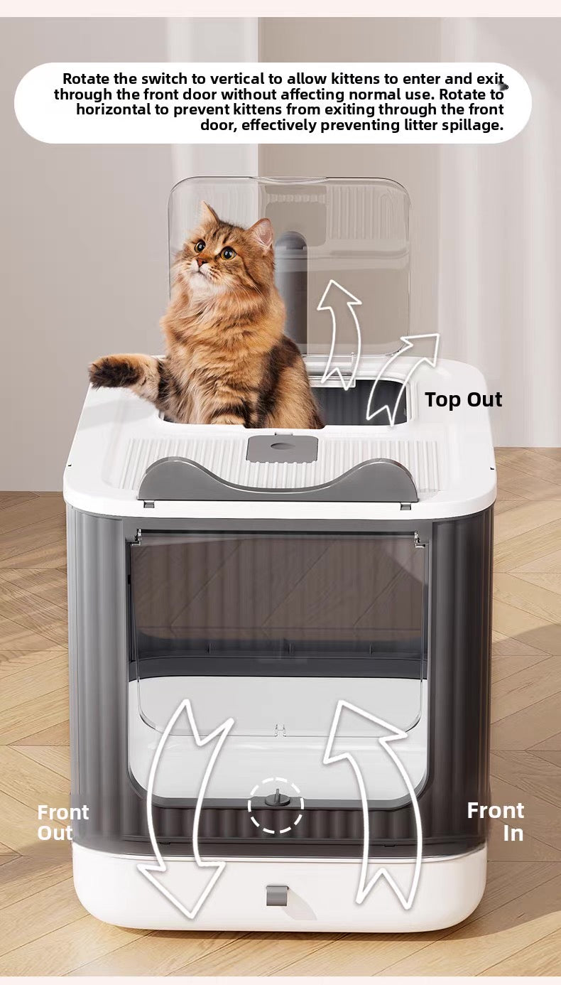 Arenero cerrado para gatos modelo orejas de gatito