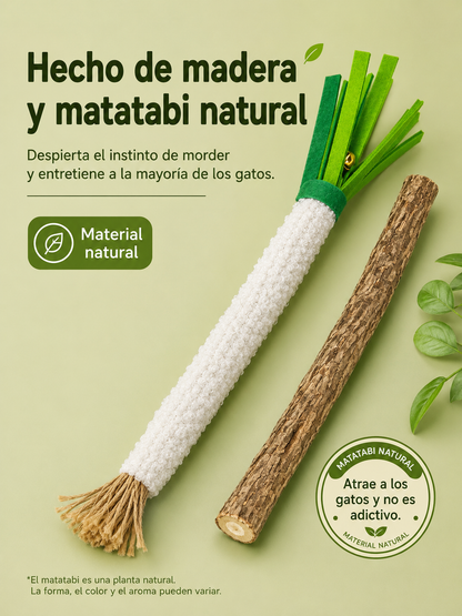 Juguete para gatos de matatabi con forma de apio
