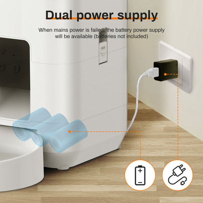 Dispensador automático de comida para perros y gatos con WiFi 2L