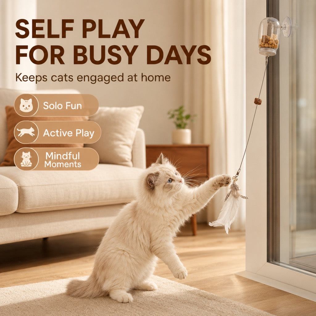 Juguete de gato con dispensador de snack