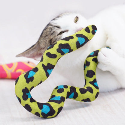 Juguete para gatos de peluche con catnip estilo serpiente