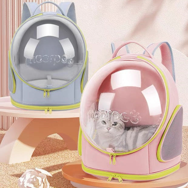 Mochila para mascotas estilo burbuja
