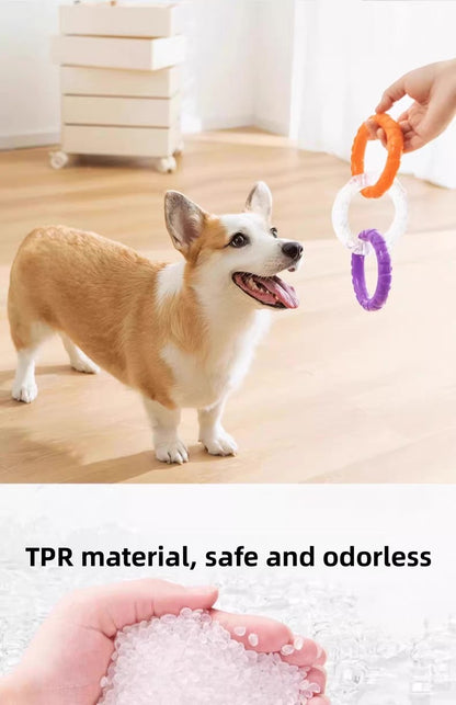 Juguete de perro aros para jalar y morder