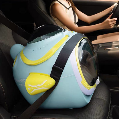 Coche para mascotas modelo submarino color celeste