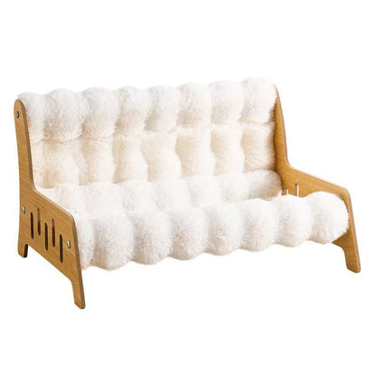 Sofa diseño nube blanca para gatos