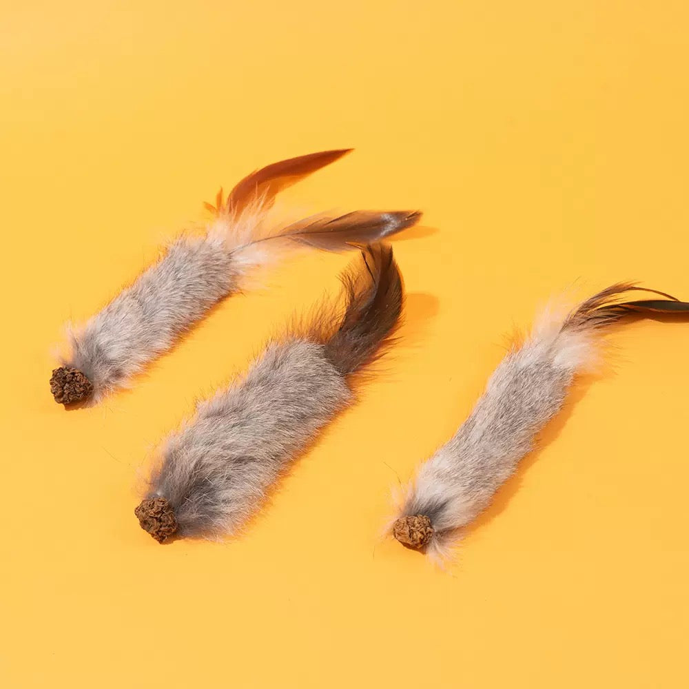 Juguete para gatos con olor a conejo