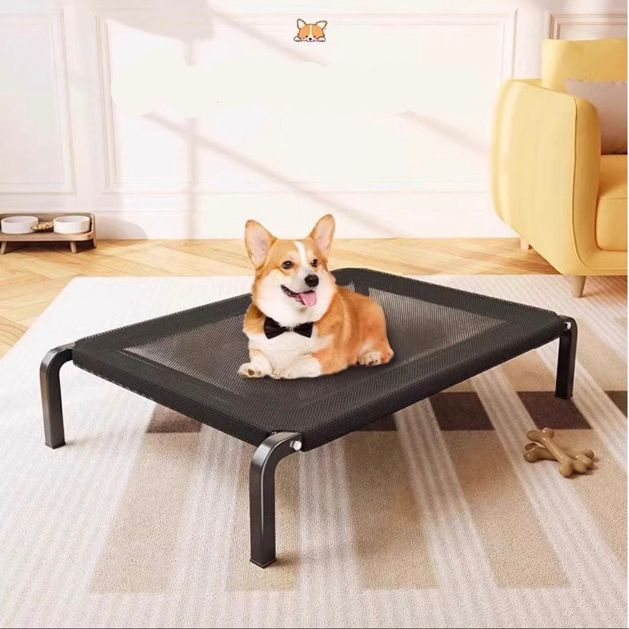 Cama elevada transpirable tamaño M (hasta 30kg)