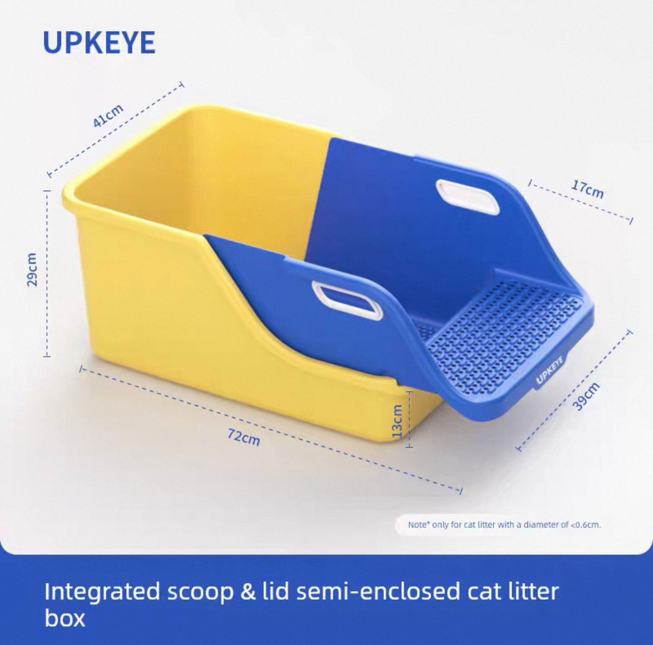 Arenero abierto con bandeja coladora (Dos colores disponibles)